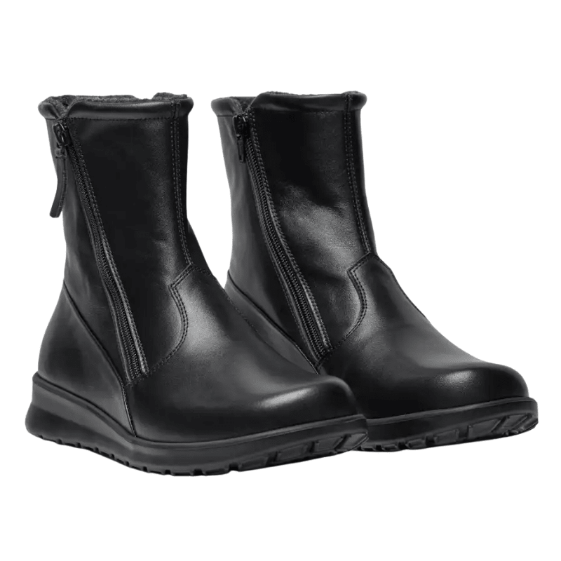 New Feet bred damestøvle - Sort
