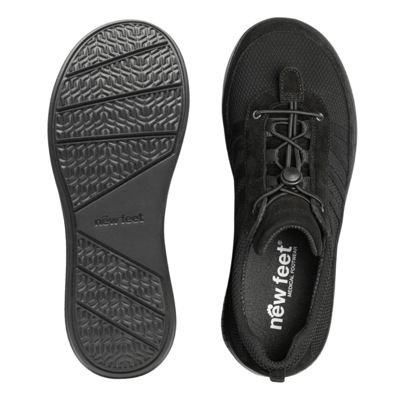 New Feet vandafvisende damesneaker - Sort