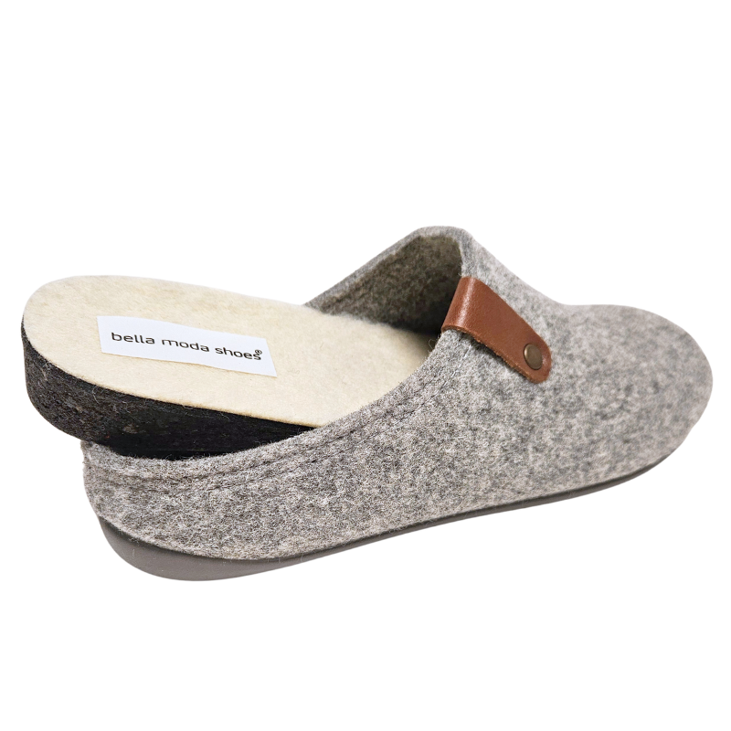 Bella Moda Damenhausschuhe - Grau