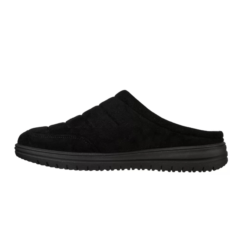 Skechers foret herreslipper - Sort