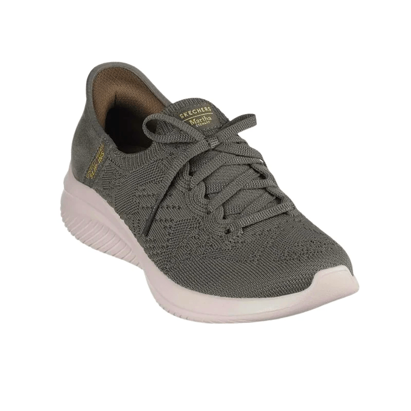 Skechers slip - in damesneaker - Oliven