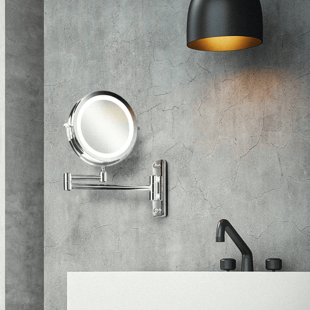 Makeup - spejl til væg - Krom
