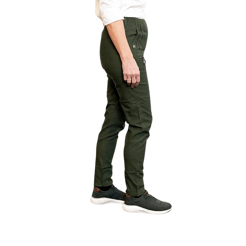 Damebukser med elastikkant - Oliven