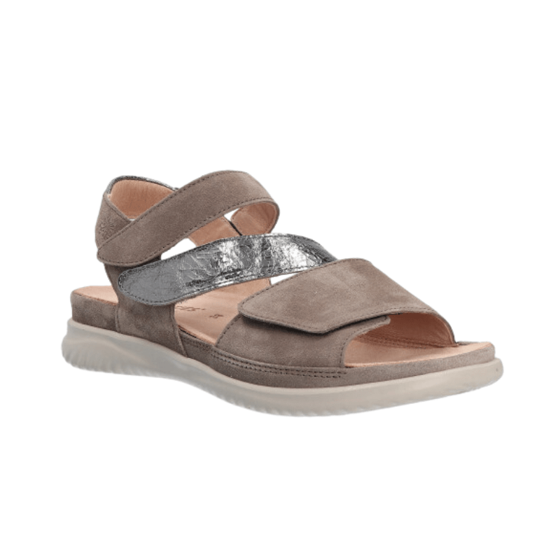 Hartjes damesandal med velcro - Sand - Seniorshop