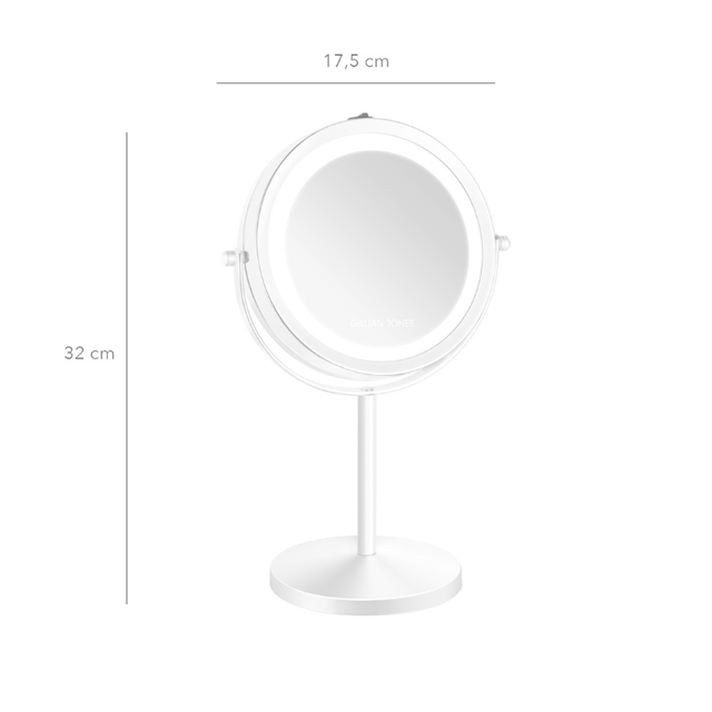 Makeup - spejl med lys - 1x / 10x forstørrelse