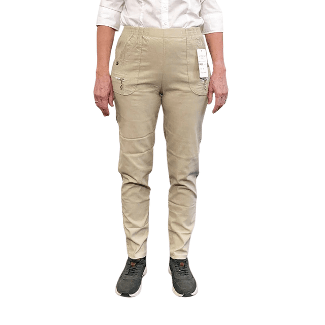 Damebukser med elastikkant - Beige