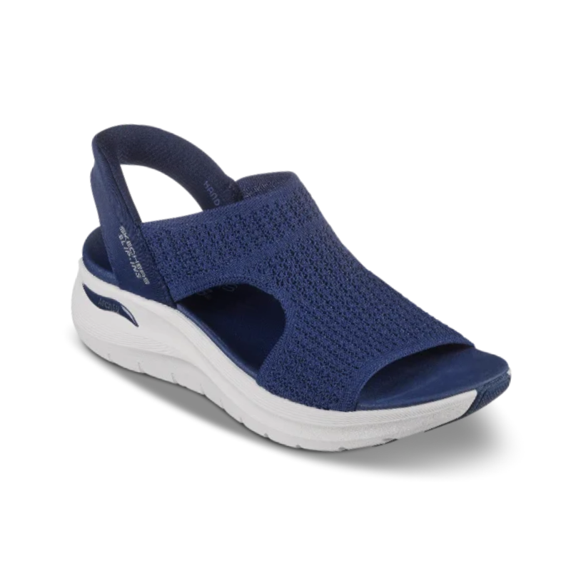 Skechers slip-in damesandal - Mørkeblå