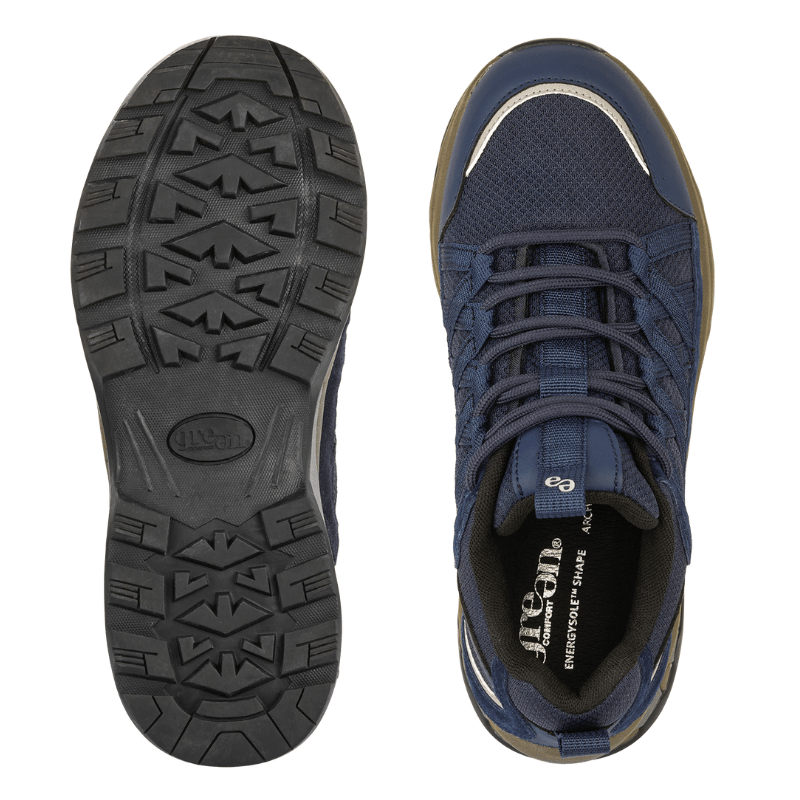 Green Comfort Damen-Outdoorschuh von oben und die rutschfeste Außensohle mit Profil