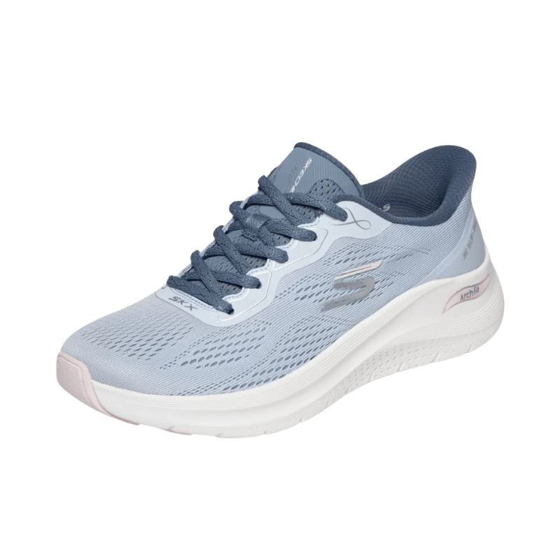 Skechers slip - in damesneaker - Lyseblå