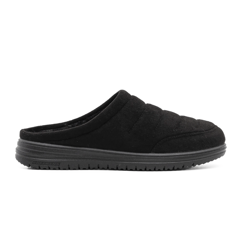 Skechers foret herreslipper - Sort