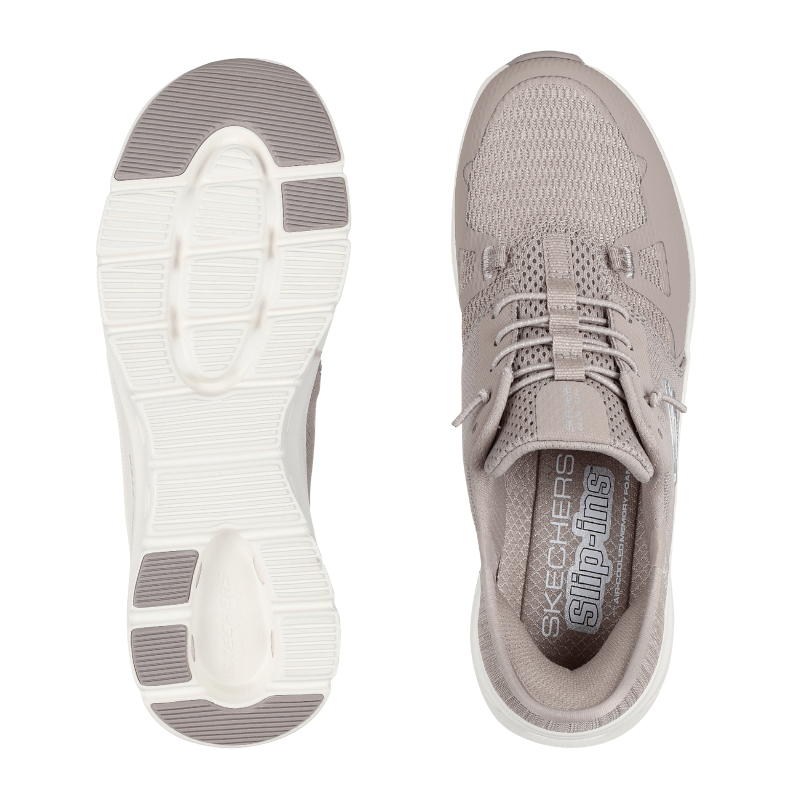 Skechers slip - in damesneaker - Sand - Seniorshop