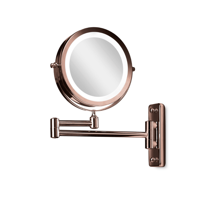 Makeup - spejl til væg - Kobber