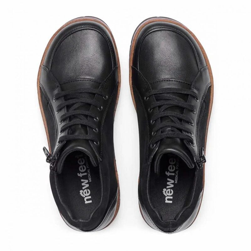 New Feet kort damestøvle - Sort - Seniorshop