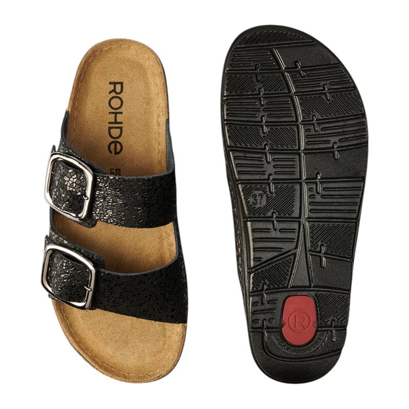 Rohde dameslipper - Sort - Seniorshop