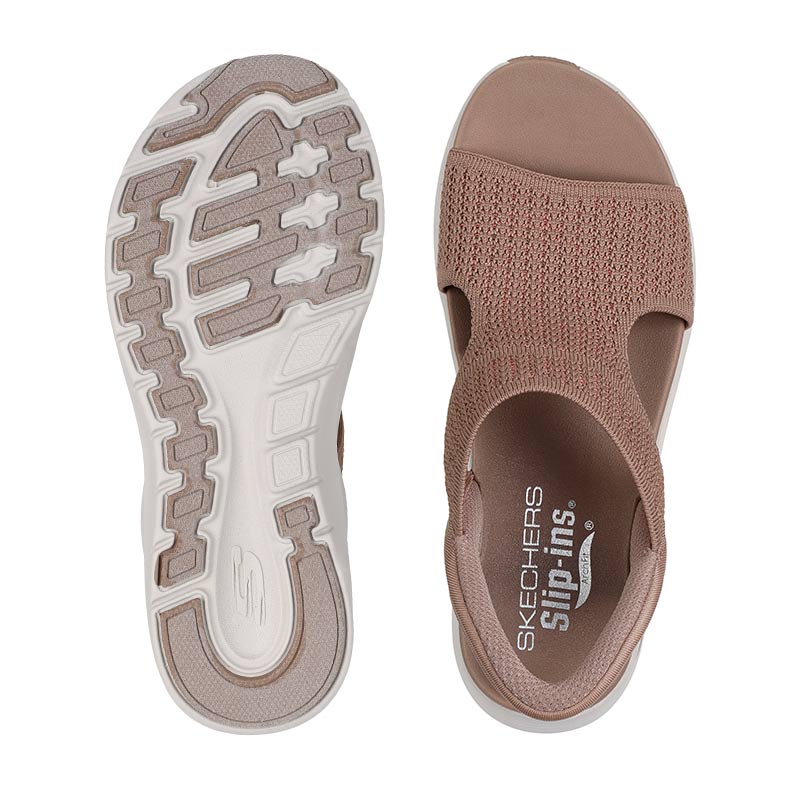 Skechers slip - in damesandal - Sand - Seniorshop