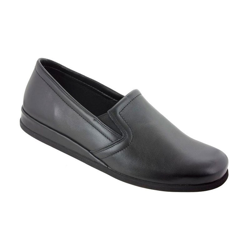 Rohde hjemmesko i skind - Sort - Seniorshop