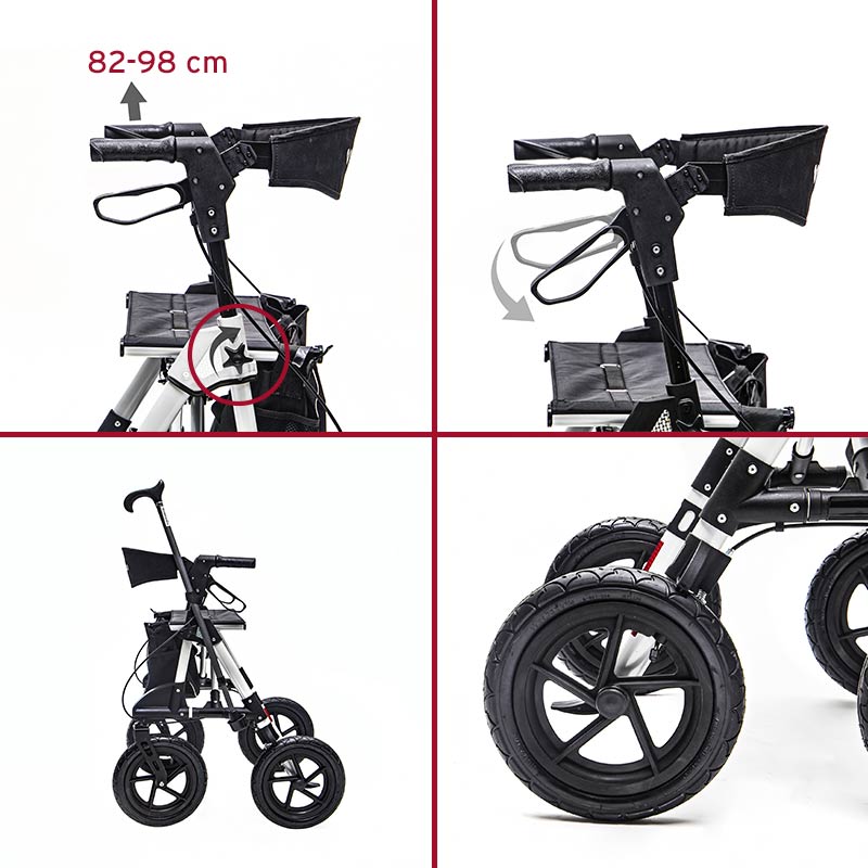 Mego Rollator - Lys grå - Seniorshop