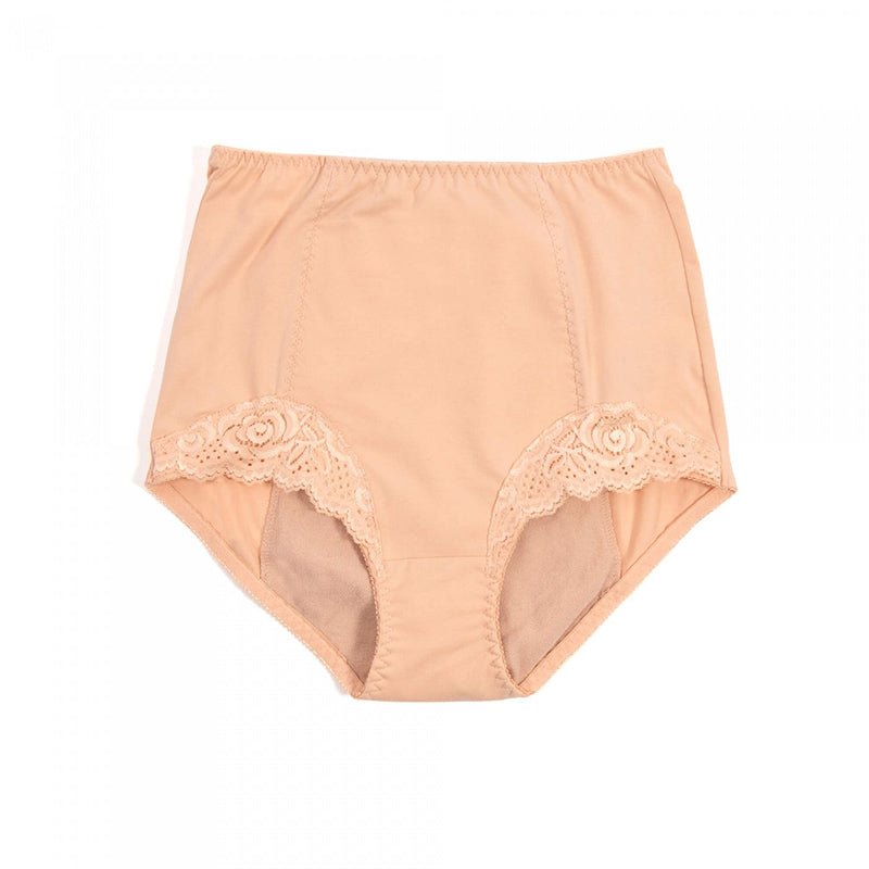 Inkontinens trusse med blonde - Beige - Seniorshop