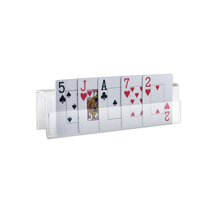 Spillekortholder i klar plast - Seniorshop