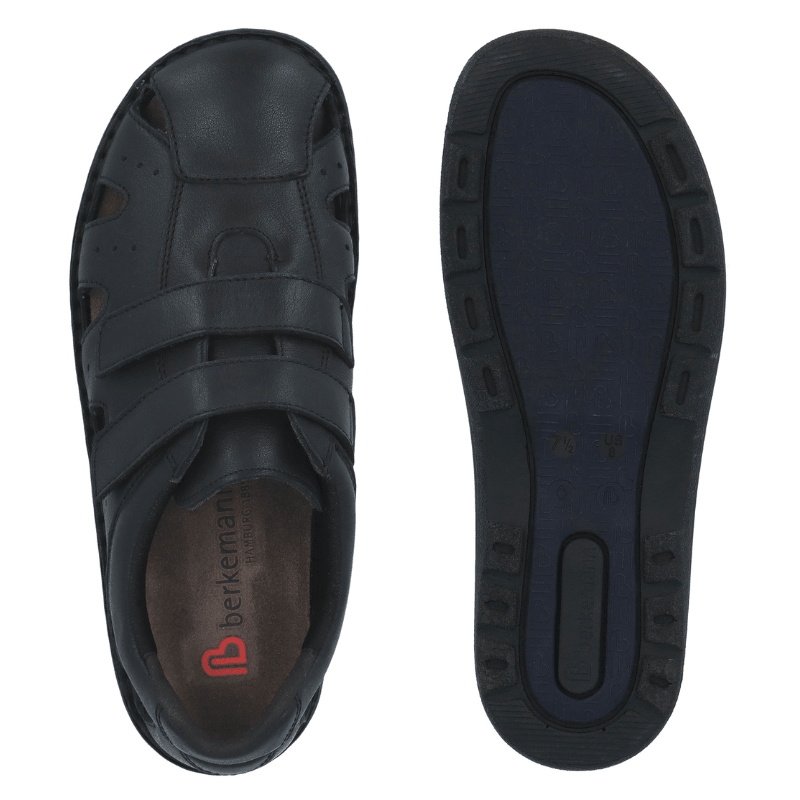 Berkemann lukket herresandal - Sort