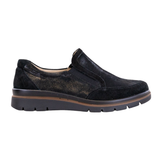 Fidelio Hüttenschuhe mit Stretch - Schwarz