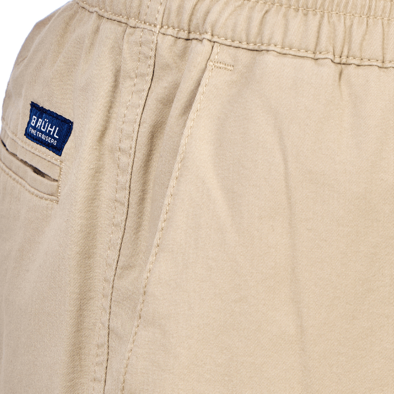 Lette bukser med elastikkant - Sand