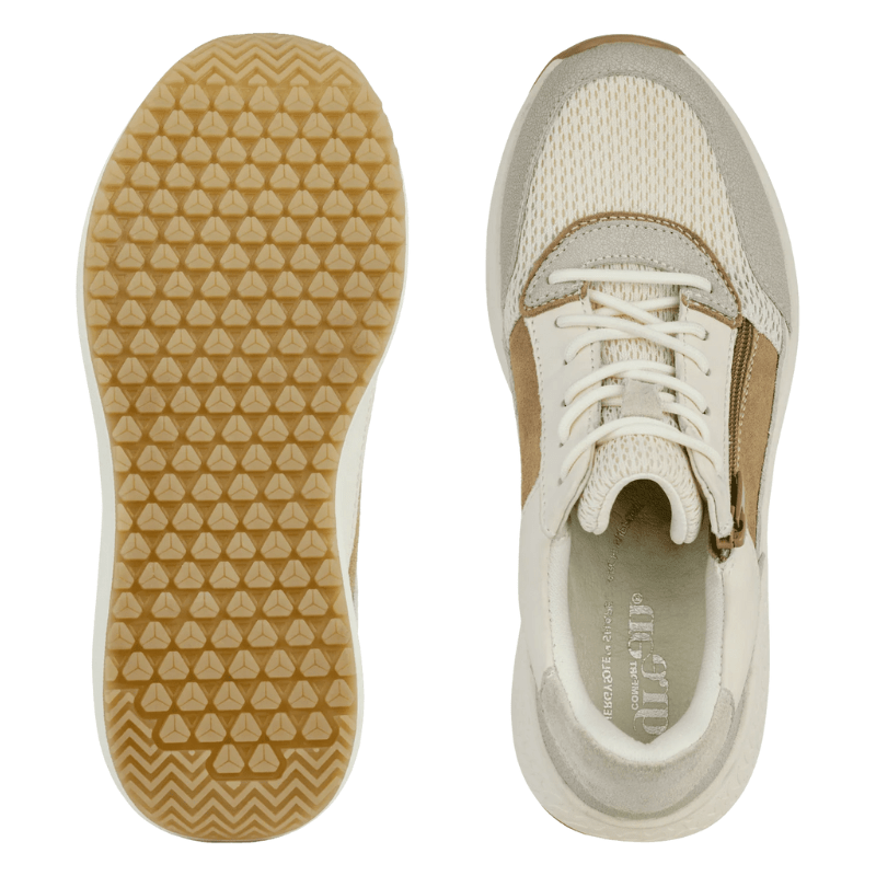 Green Comfort damesneaker - Offwhite