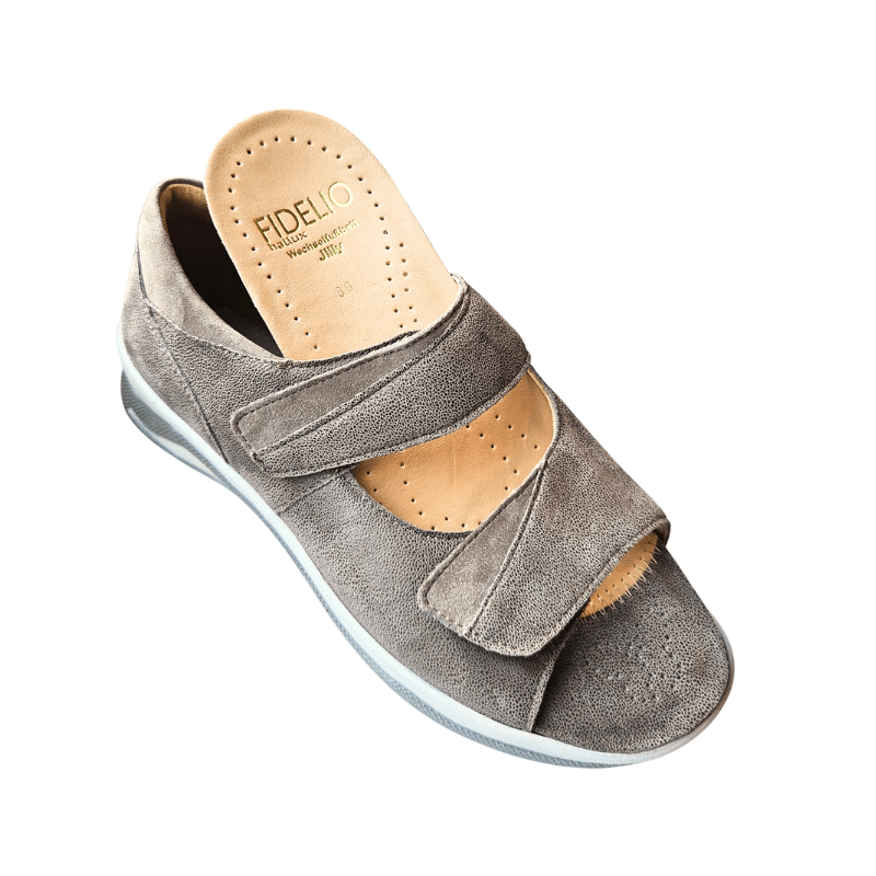 Fidelio damesandal med velcro - Beige