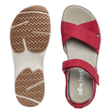 New Feet damesandal med hælkappe - Rød