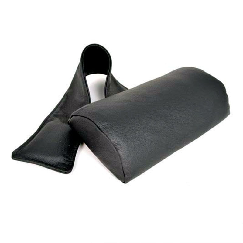 Himolla nakkepude, Halvrund, Sort læder - Seniorshop