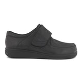Men's Shoes, Black Leather, Green Comfort