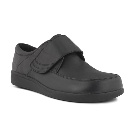 Men's Shoes, Black Leather, Green Comfort