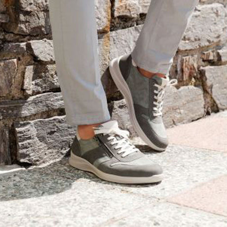 Men's Leather Shoes, Grey, Fidelio