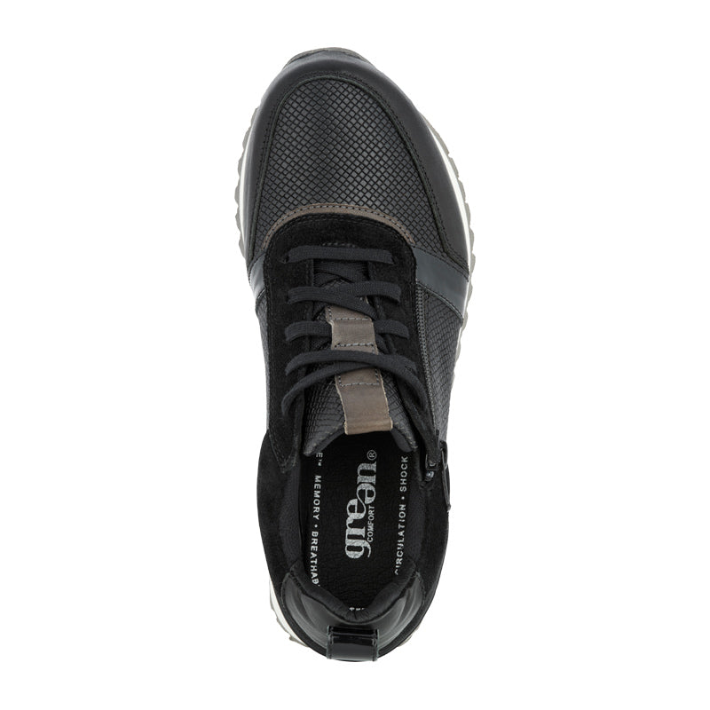 Green Comfort retro herresneaker - Sort