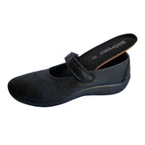 Ballerina with Velcro, Black, Arcopedico