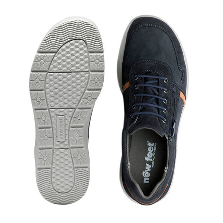 Men's Shoe, Blue/Brown, New Feet