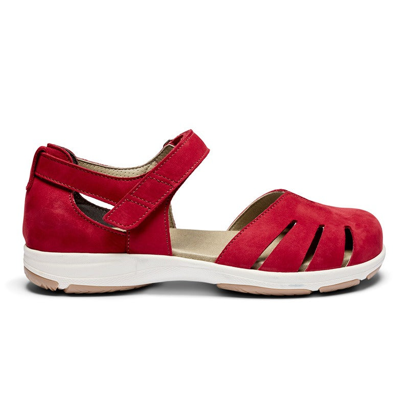 Geschlossene Damensandale, Rot, New Feet