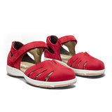 Geschlossene Damensandale, Rot, New Feet