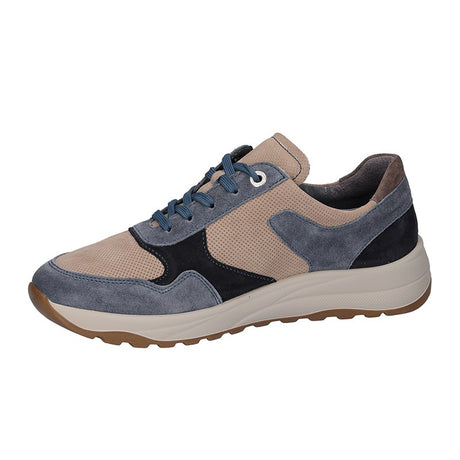 Men's Sneaker, Beige/Blue, Waldläufer