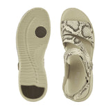 Damen-Sandale, Snake, Green Comfort