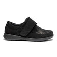 New Feet damesko med velcrorem - Sort - Seniorshop