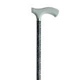Cane, adjustable height, black paisley