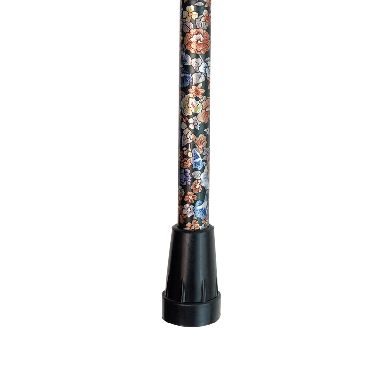 Folding Cane, Floral Pattern