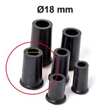 Gummifüße, schwarz, Ø18 mm