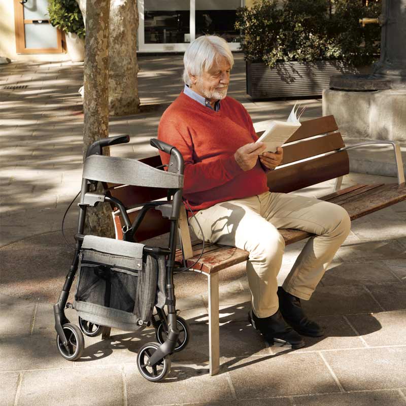 W4 rollator / shopping cart, Blue