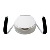 Toilet Riser with Armrests and Lid