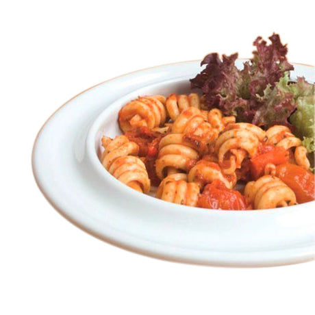Plate with High Edge in Porcelain, Ø26 cm