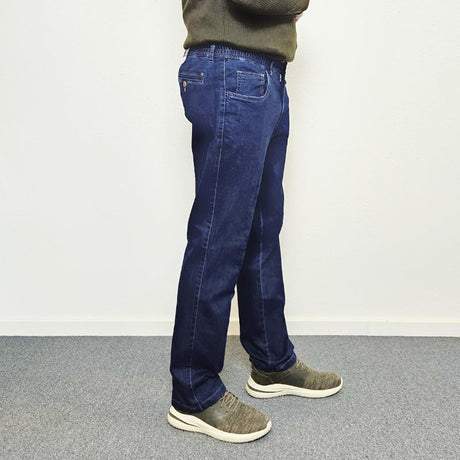 Jeans mit Elastik und Stretch - Dunkelblau