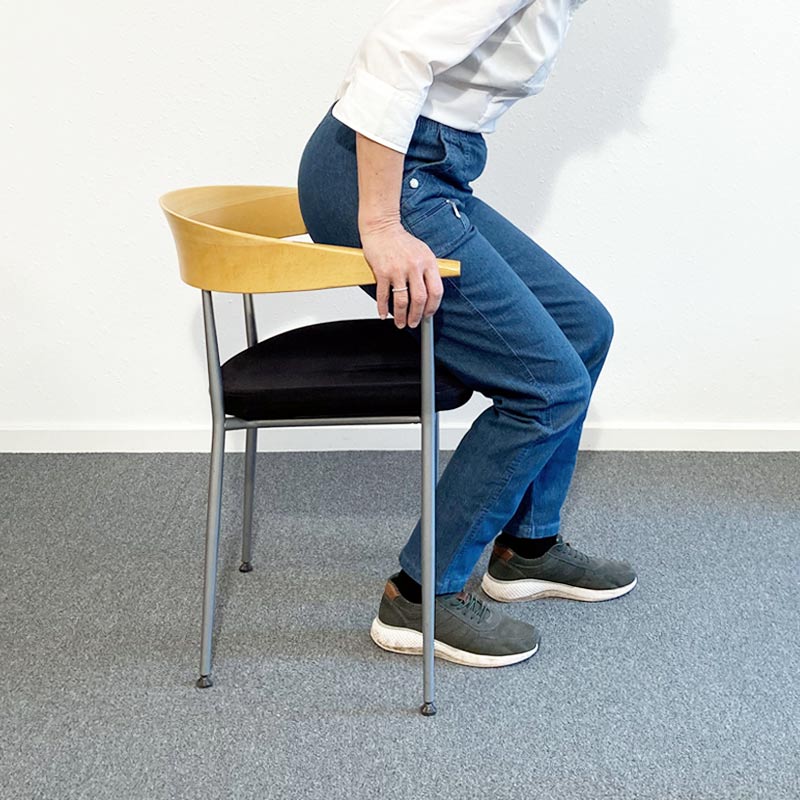 Damenhose mit elastischem Bund – Blau Denim