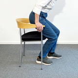 Damenhose mit elastischem Bund – Blau Denim